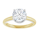 14K yellow/white gold 2 CT Round Diamond Halo-Style Engagement Ring   