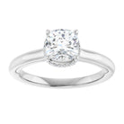 14K white gold 1 CT Cushion Diamond Halo-Style Engagement Ring   