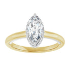 14K yellow/white gold 1 CT Marquise Diamond Halo-Style Engagement Ring   