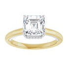 14K yellow/white gold 2 CT Asscher Diamond Halo-Style Engagement Ring   