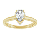 14K yellow gold 1 CT Pear Diamond Halo-Style Engagement Ring   