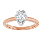 14K rose/white gold 1 CT Pear Diamond Halo-Style Engagement Ring   