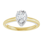 14K yellow/white gold 1 CT Pear Diamond Halo-Style Engagement Ring   