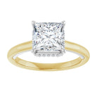 14K yellow/white gold 2 CT Square Diamond Halo-Style Engagement Ring   