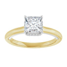 14K yellow/white gold 1 CT Square Diamond Halo-Style Engagement Ring   