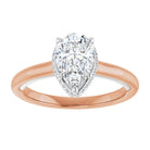 14K rose/white gold 2 CT Pear Diamond Halo-Style Engagement Ring   