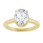 14K yellow gold 2 CT Oval Diamond Halo-Style Engagement Ring   