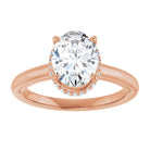 14K rose gold 2 CT Oval Diamond Halo-Style Engagement Ring   