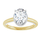 14K yellow/white gold 2 CT Oval Diamond Halo-Style Engagement Ring   