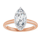 14K rose/white gold 2 CT Marquise Diamond Halo-Style Engagement Ring   