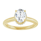 14K yellow gold 1 CT Oval Diamond Halo-Style Engagement Ring   