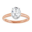 14K rose/white gold 1 CT Oval Diamond Halo-Style Engagement Ring   