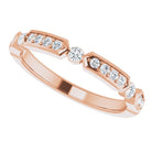 Stackable Deco Diamond Ring in Rose Gold