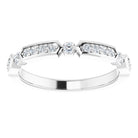 Stackable Deco Diamond Band in White Gold