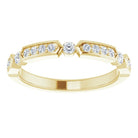 Stackable Deco Diamond Band in Yellow Gold