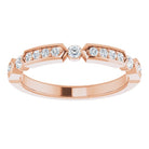 Stackable Deco Diamond Band in Rose Gold