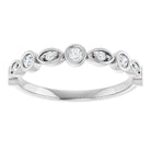 14K white gold Round Swing Diamond Band   