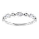 14K white gold Marquise Swing Diamond Band   