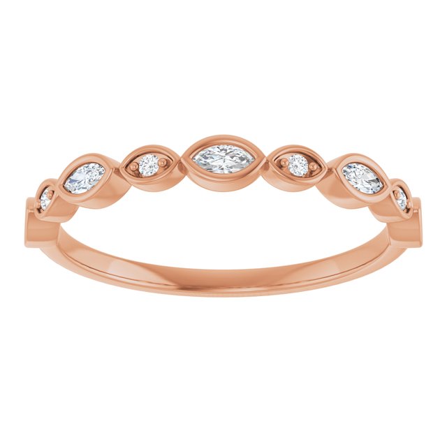 14K rose gold Marquise Swing Diamond Band   