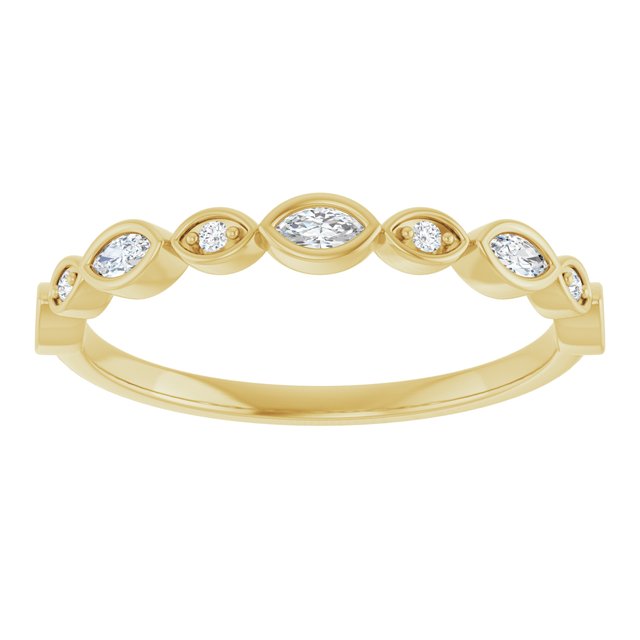 14K yellow gold Marquise Swing Diamond Band   