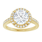 14K yellow gold 2 CT Round Diamond French-Set Engagement Ring