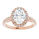 14K rose gold 2 CT Oval Diamond French-Set Engagement Ring