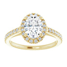 14K yellow gold 1 CT Oval Diamond French-Set Engagement Ring