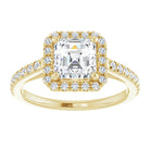 14K yellow gold 1 CT Asscher Diamond French-Set Engagement Ring