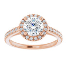 14K rose gold 1 CT Round Diamond French-Set Engagement Ring