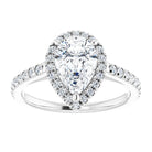 14K white gold 2 CT Pear Diamond French-Set Engagement Ring