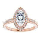 14K rose gold 1 CT Marquise Diamond French-Set Engagement Ring