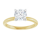 14K yellow/white gold 1 CT Round Claw-Prong Diamond Solitaire Engagement Ring