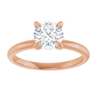 14K rose gold 1 CT Round Claw-Prong Diamond Solitaire Engagement Ring