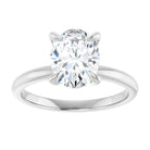 14K white gold 2 CT Oval Claw-Prong Diamond Solitaire Engagement Ring