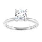 14K white gold 1 CT Cushion Claw-Prong Diamond Solitaire Engagement Ring