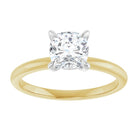 14K yellow/white gold 1 CT Cushion Claw-Prong Diamond Solitaire Engagement Ring