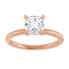 14K rose gold 1 CT Cushion Claw-Prong Diamond Solitaire Engagement Ring