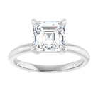 14K white gold 2 CT Asscher Claw-Prong Diamond Solitaire Engagement Ring