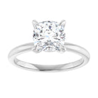 14K white gold 2 CT Cushion Claw-Prong Diamond Solitaire Engagement Ring