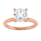 14K rose gold 2 CT Cushion Claw-Prong Diamond Solitaire Engagement Ring