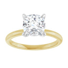 14K yellow/white gold 2 CT Cushion Claw-Prong Diamond Solitaire Engagement Ring