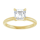 14K yellow gold 1 CT Asscher Claw-Prong Diamond Solitaire Engagement Ring