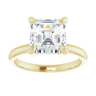 14K yellow gold 3 CT Asscher Claw-Prong Diamond Solitaire Engagement Ring