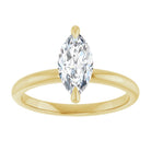 14K yellow gold 1 CT Marquise Claw-Prong Diamond Solitaire Engagement Ring