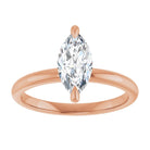 14K rose gold 1 CT Marquise Claw-Prong Diamond Solitaire Engagement Ring