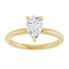 14K yellow gold 1 CT Pear Claw-Prong Diamond Solitaire Engagement Ring