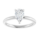 14K white gold 1 CT Pear Claw-Prong Diamond Solitaire Engagement Ring