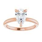 14K rose gold 2 CT Pear Claw-Prong Diamond Solitaire Engagement Ring