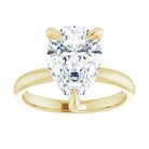 14K yellow gold 3 CT Pear Claw-Prong Diamond Solitaire Engagement Ring