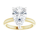 14K yellow/white gold 3 CT Pear Claw-Prong Diamond Solitaire Engagement Ring